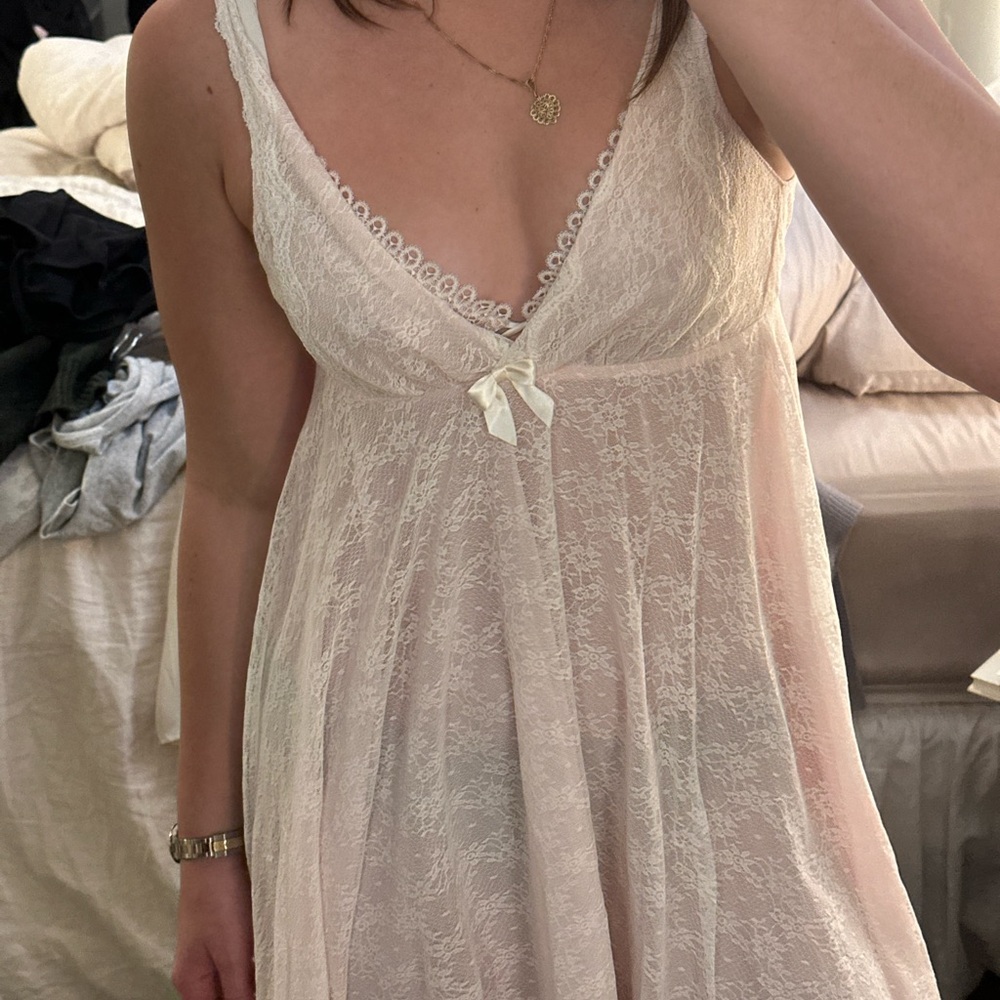 Oscar de la Renta Babydoll Nightgown Pink Medium